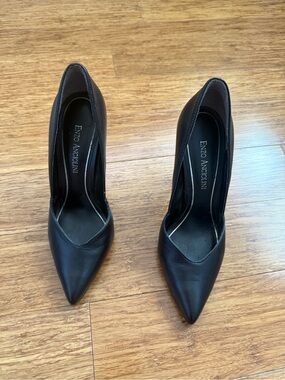 Enzo Angiolini Black Pointed Toe Stiletto Pumps